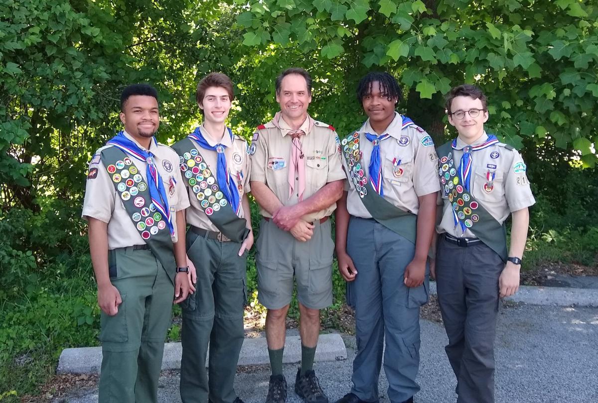 Troop 214-B welcomes four new Eagle Scouts